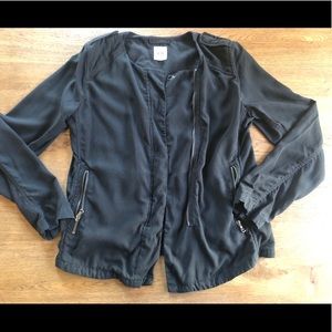Gap black linen Moto Jacket